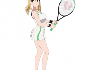 Anime Girl - Tennis Game 3D Model
