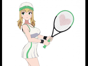 Anime Girl - Tennis Game 3D Model