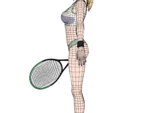 Anime Girl - Tennis Game 3D Model