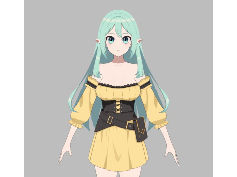 Aria Luminara - Beginner Mage 3D Model