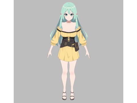 Aria Luminara - Beginner Mage 3D Model