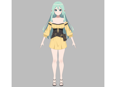 Aria Luminara - Beginner Mage 3D 모델