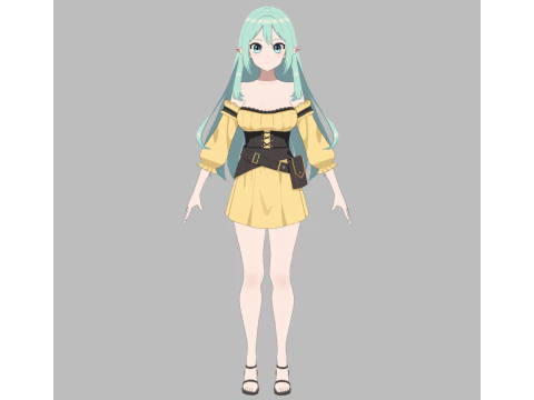 Aria Luminara - Beginner Mage 3D Model