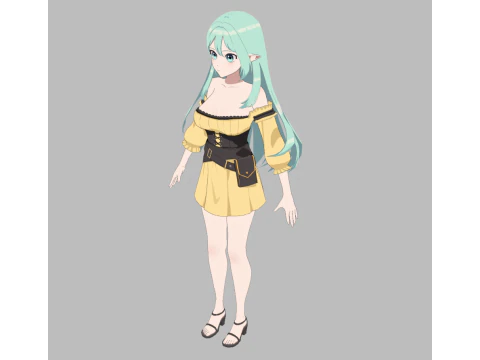 Aria Luminara - Beginner Mage 3D Model