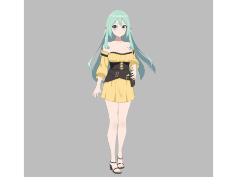 Aria Luminara - Beginner Mage 3D 모델
