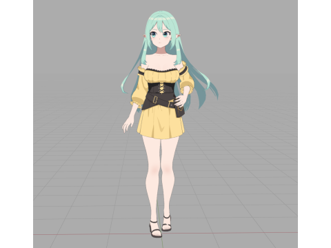 Aria Luminara - Beginner Mage 3D 모델