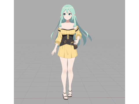 Aria Luminara - Beginner Mage 3D Model