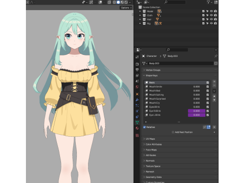 Aria Luminara - Beginner Mage 3D 모델