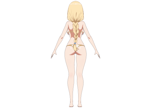 Anime Female Character in Bikini - 3D Модель