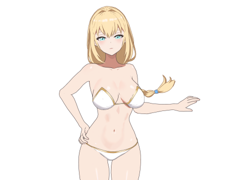 Anime Female Character in Bikini - 3D Модель