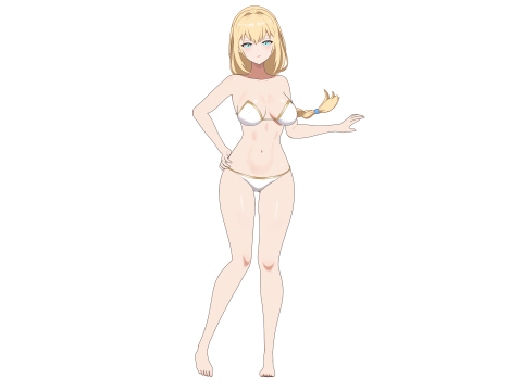 Anime Female Character in Bikini - 3D Модель