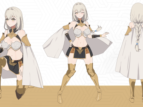 Elysia - Beginner Warrior 3D Model