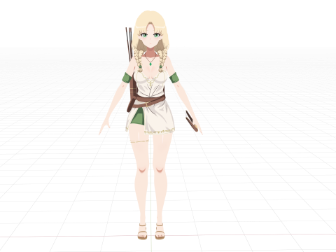 Ivy - Archer Begginer RPG Model 3D