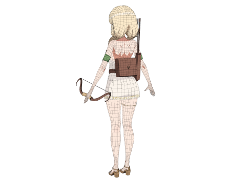 Ivy - Archer Begginer RPG Model 3D