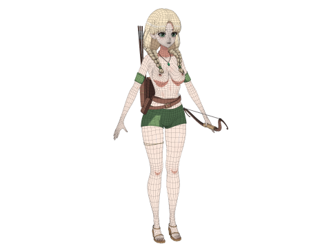 Ivy - Archer Begginer RPG Model 3D