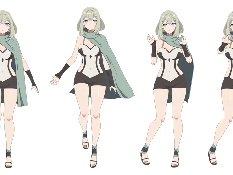 ANIME - Beginner Druid RPG 3D Model