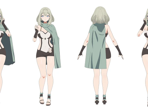 ANIME - Beginner Druid RPG 3D Model