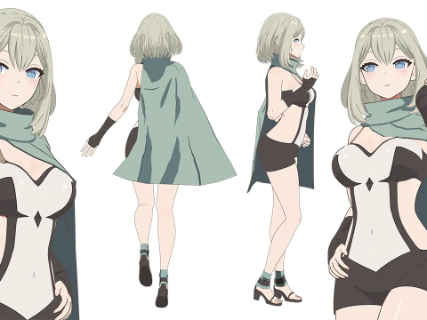 ANIME - Beginner Druid RPG 3D Model