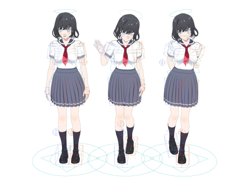 Anime girl - Student - 2 3D 模型