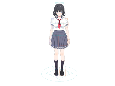 Anime girl - Student - 2 3D 模型