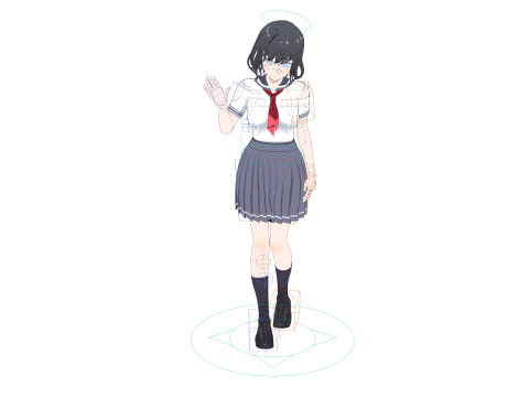 Anime girl - Student - 2 3D 模型
