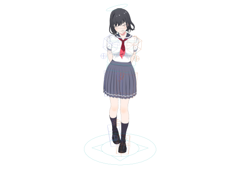 Anime girl - Student - 2 3D 模型