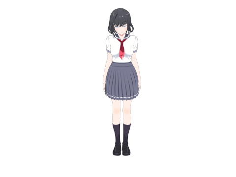Anime girl - Student - 2 3D 模型