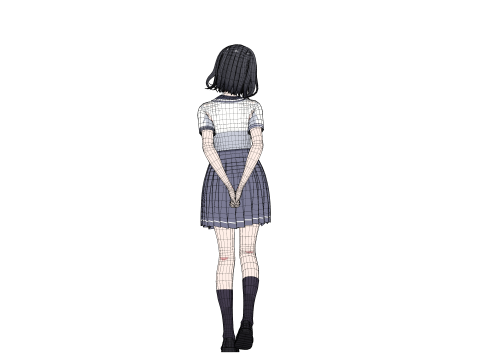 Anime girl - Student - 2 3D 模型