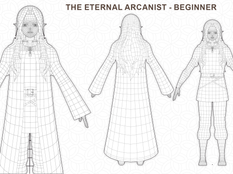 Anime Character - Beginner Mage RPG 3D-Modell