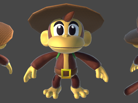 Adventurous Monkey Game-Ready 3D Character 3D Model