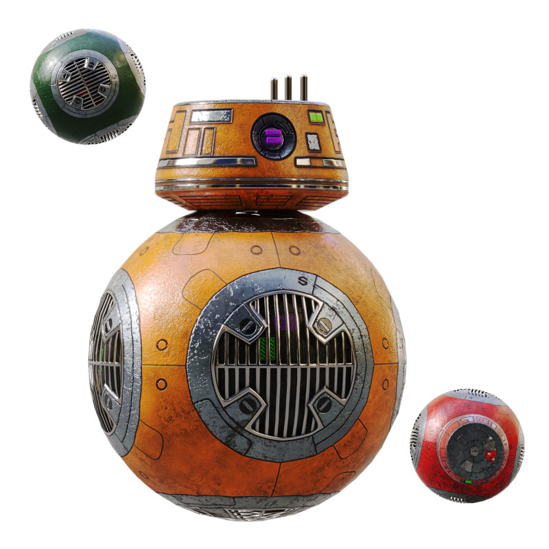 Droid bb-9e Modelo 3D .c4d .max .obj .3ds .fbx .stl .blend 