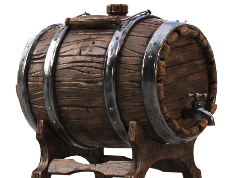 Stylized-barrel 3Dモデル