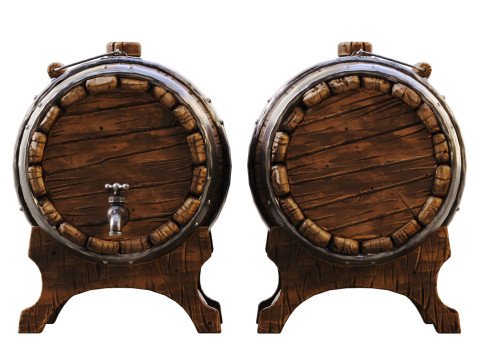 Stylized-barrel 3D 모델