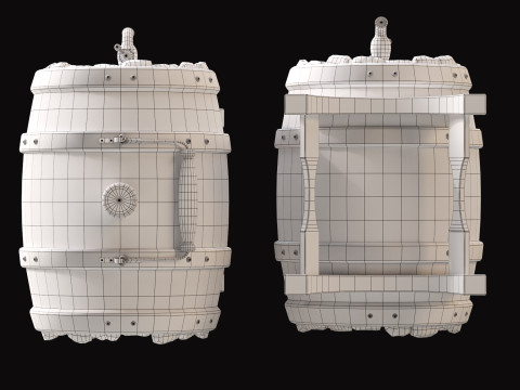 Stylized-barrel 3D 모델