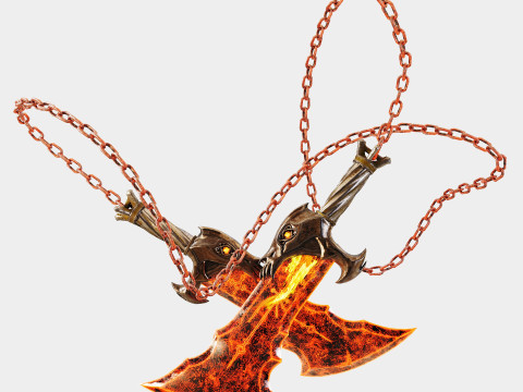 Blades of Chaos god-of-war 3D 模型
