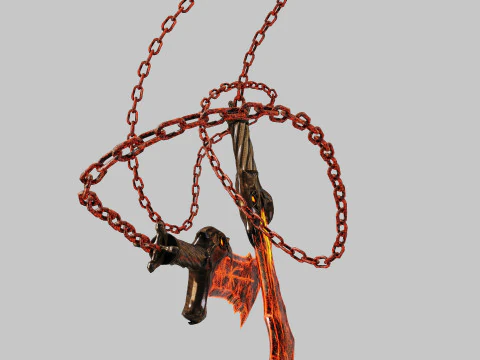 Blades of Chaos god-of-war 3D Model
