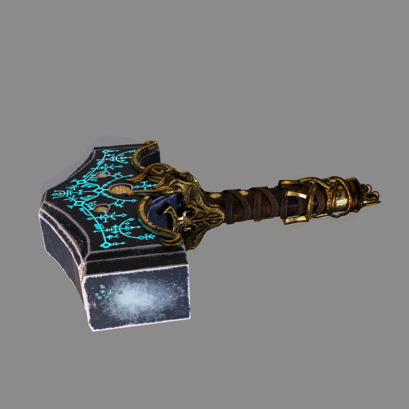 Mjolner Gow 3D Model .c4d .max .obj .3ds .fbx .stl .blend 
