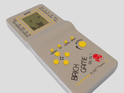 Jogo de tijolos Tetris Modelo 3D