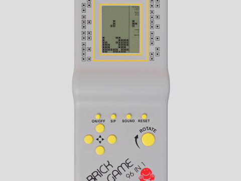 Brick Game Tetris 3D Model