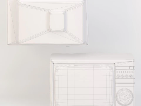 Um antigo aparelho de TV sovi&eacute;tico Modelo 3D