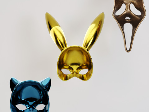 Masks set 3D 모델