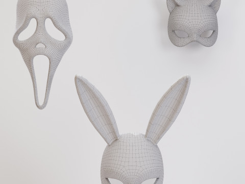Masks set 3D 모델