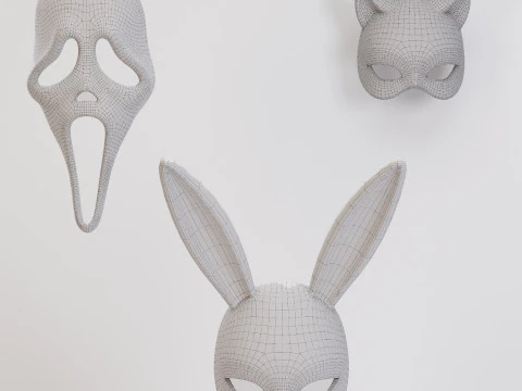 Masks set 3D Model