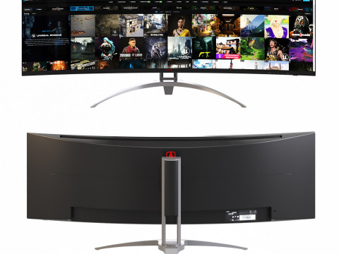 Monitor AOC 49 3D Model
