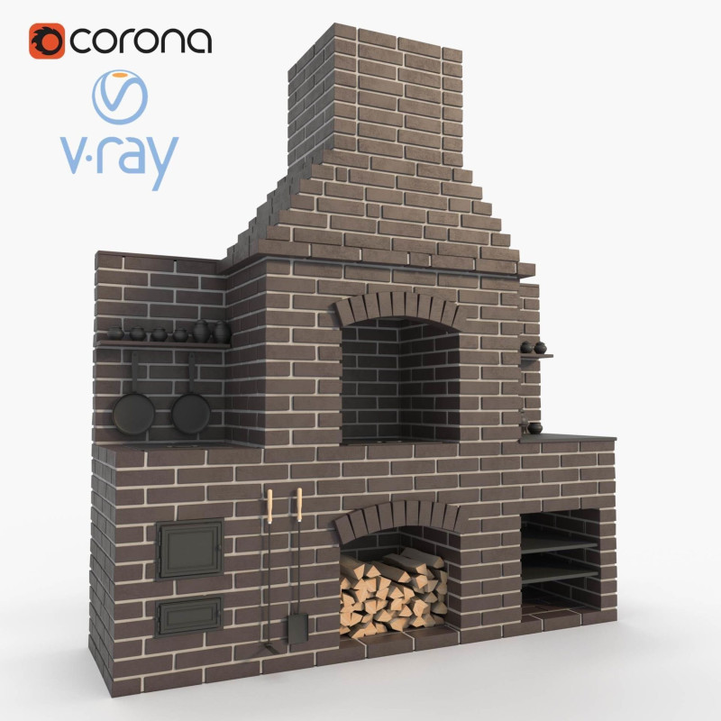 Brick oven Modelo 3D .c4d .max .obj .3ds .fbx .stl .blend 