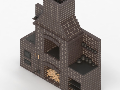 Brick oven Modelo 3D