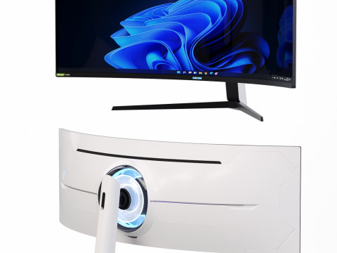Odyssey G9 QLED Dual-QHD 3D Model