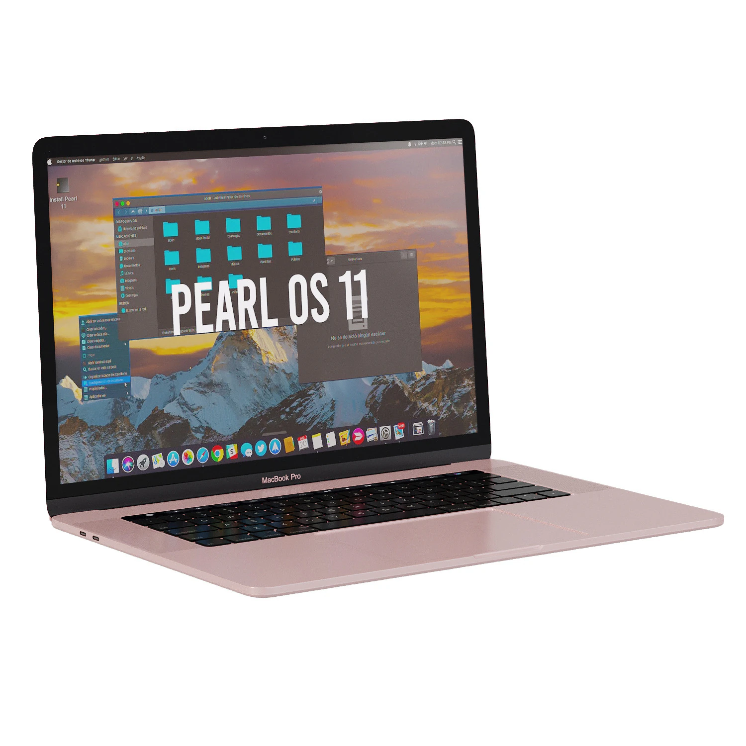 Rose Gold Macbook 3D Model .c4d .max .obj .3ds .fbx .stl .blend 