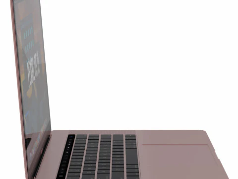 Rose Gold Macbook 3D Model