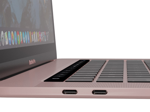 Rose Gold Macbook Model 3D